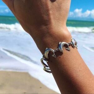 🐬 DOLPHIN LINK STERLING SILVER BRACELET 🐬